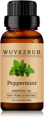 Peppermint Essential Oils 10ML, 100% Pure and Natural Essential Oil for Aromatherapy Diffuser - 0.33 Fl Oz/Peppermint