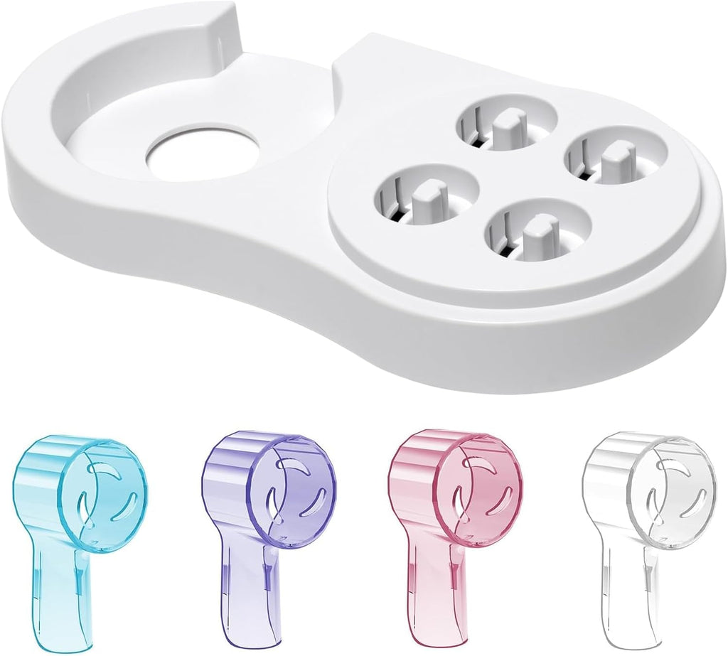 Toothbrush Head Covers & Toothbrush Holder for Oral B & iO Series, Multicolor and White