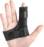 Sumifun Finger Brace, Trigger Finger Splint for Index Middle Ring Pinky Finger Arthritis Pain, Tendon Injury, Broken Mallet Finger Stabilizer Supports for Dislocated Knuckle Immobilizer Wrap,Black