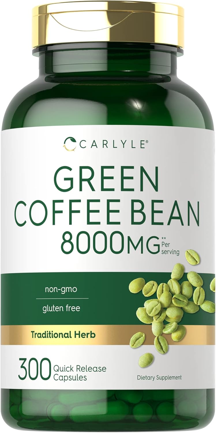 Carlyle Green Coffee Bean Extract | 300 Capsules | Non-GMO and Gluten Free Formula | Traditional Herb Supplement