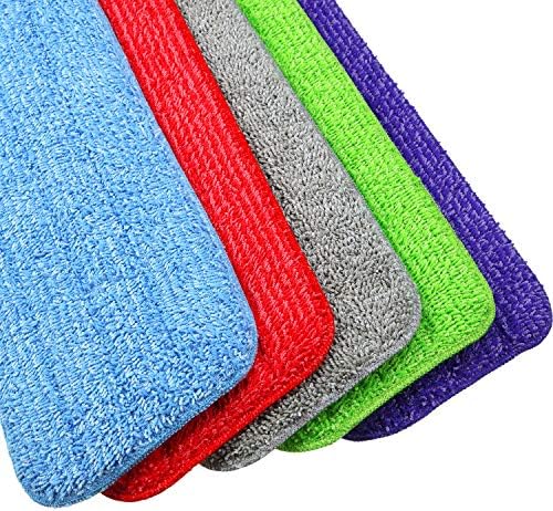Boao 10 Pieces Reusable Microfiber Mop Pads Head Replacement 16.5 Inch Cleaning Reveal Spray Pads Refills Machine Washable Cloth Fit for Most Mops