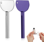 2PCS Toothpaste Squeezer Tool Metal Tube Squeezer Toothpaste Key Stainless Steel Dispenser Tube Squeezers Hand Cream Squeeze Key for Tubes Roller Set for Bathroom Cosmetic, Aids and Accessories
