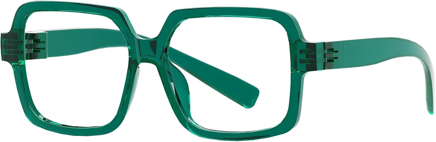 Eyekepper 6 Pack Metalless Screwless Spring Hinges Reading Glasses Oversized Square Readers for Men Women