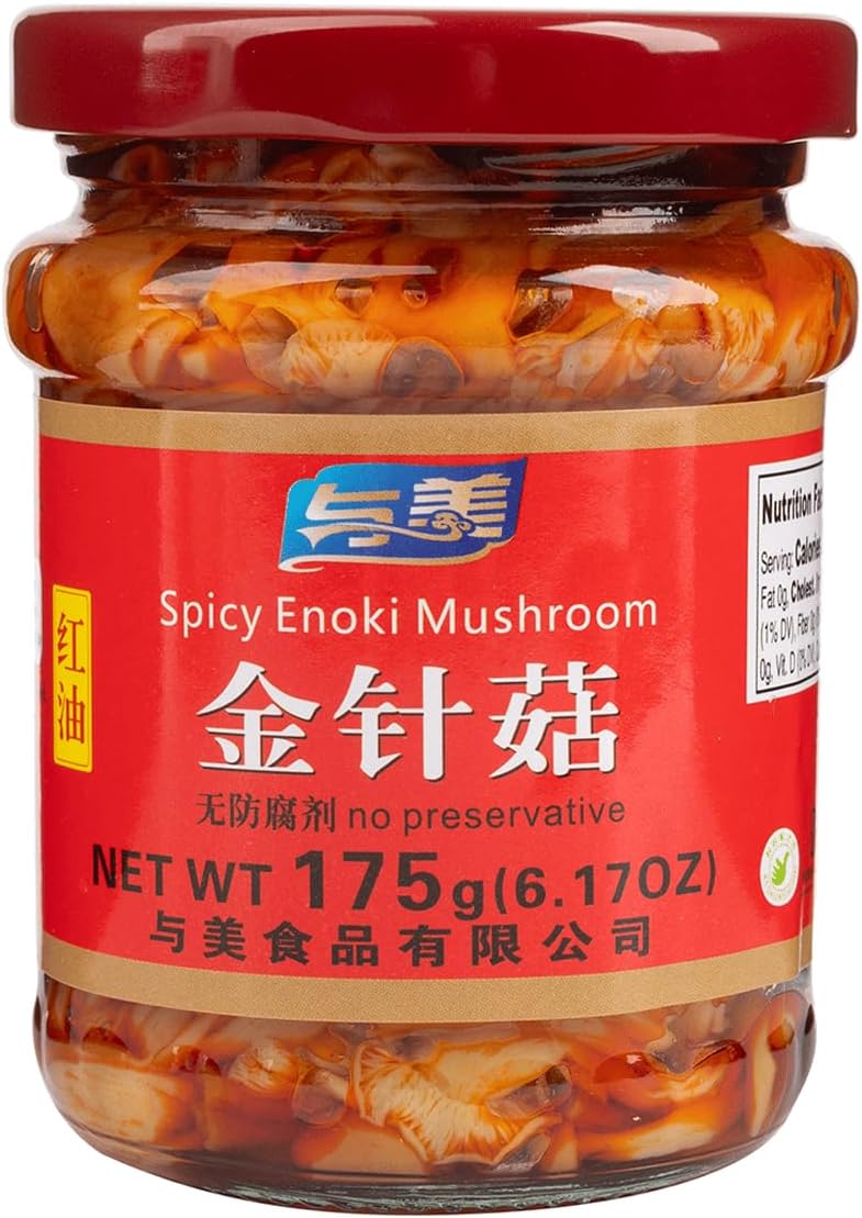 Yumei, Spicy Enoki Mushroom, 6.17 Ounce