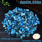 Erliway 100g Natural Apatite Crystal Chips, 7-9mm Tumbled Chips Crushed Crystal Stone, Polished Crystal Chip for Fish Tank, Healing Tumbled Crystal Chip for Reiki Crystal Jewelry Making Home Décor