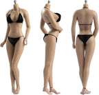 Fremego 1/6 Scale Female Body,12inch Asian Girl Type Seamless Figure Body Super Flexible Large Bust Miniature Action Figure Collectible (Suntan Skin AB001S)