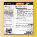 Shan Stew/Dopiaza Recipe and Seasoning Mix 1.76 oz (50g) - Spice Powder for Meat in Condiments Curry - Suitable for Vegetarians - Airtight Bag in a Box