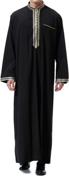 Islamic Mens Clothing Kaftan Maxi-Muslim Male Shirt Long Sleeve Abaya Dubai Cotton…