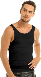 iiniim Men's Slimming Body Shaper Vest Compression Shirt Gym Workout Tank Top Sleeveless Abdomen Shapewear