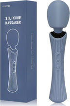 Handheld Massage Wand for Muscle Recovery - Cordless Electric Personal Massager with 12 Modes & 3 Speeds - Waterproof, Quiet & USB Rechargeable - Rose Blue