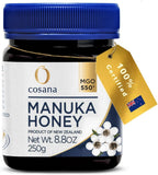 Cosana Manuka Honey 550 MGO + 250g – 100% Pure - Bottled, sealed, and certified in New Zealand