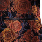 Barry. Wang Men's Sport Coats & Blazers Flower Suit Jacket 1 Button Paisley Tuxedo Mardi Gras Carnival Parade Gift