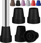 4 Pack Replacement Rubber Cane Tips 3/4 Inch Heavy Duty Rubber Crutch Tips Non Slip Walker Tips for Walkers Commodes Shower Chairs Canes Leg (Black)