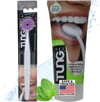TUNG Tongue Cleaning Kit, TUNG Brush and Natural Mint Blast Gel, Bad Breath Odor Eliminator, Halitosis Defense, USA Made (Set of 1)