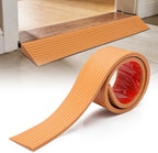 Threshold Ramps for Doorways, 39.37 X 3.15 X 0.98Inch Self-Adhesive Rubber Ramps, Adjustable and Cuttable Threshold Ramp, Threshold Rubber Door for Stroller Scooter, Wheelchair (Yellow-Brown)