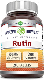 Amazing Formulas Rutin 500mg 200 Tablets Supplement | Non-GMO | Gluten Free | Made in USA