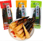 Fresh Hand Peeled Bamboo Shoots - 3 Packs 660g,Pickled Pepper Crispy Bamboo Shoots,Fresh Mountain Pepper Bamboo Shoots,Spicy Chinese Snack,Spicy Strips，Chinese Pickled Bamboo Shoots
