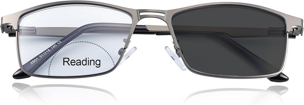 YIMI Photochromic Bifocal Reading Glasses UV Outdoor Sunglasses Computer Anti Blue Light Transition Eyeglasses for Men Women