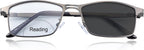 YIMI Photochromic Bifocal Reading Glasses UV Outdoor Sunglasses Computer Anti Blue Light Transition Eyeglasses for Men Women