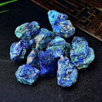 Erliway 1 Pcs Azurite Raw Stone, Natural Raw Azurite Malachite Crystal, 1.2-1.57" Rough Azurite Malachite Mineral Specimen Combination Stone for Home Office Decor Display & Spiritual Use