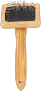 Fockety Sheepskin Wool Brush, Macrame Slicker Comb Pet Slicker Brush with Wood Handle, Removing Shedding and Dirt, All Hair Types, Cats, Dogs, Fabric Care Enthusiasts, All Ages