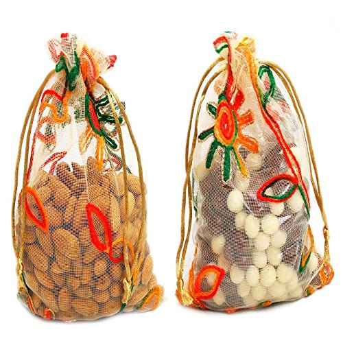 Ghasitaram Gifts Diwali Gifts Dry Fruits Hamper -Almonds and Nutties Net Pouch