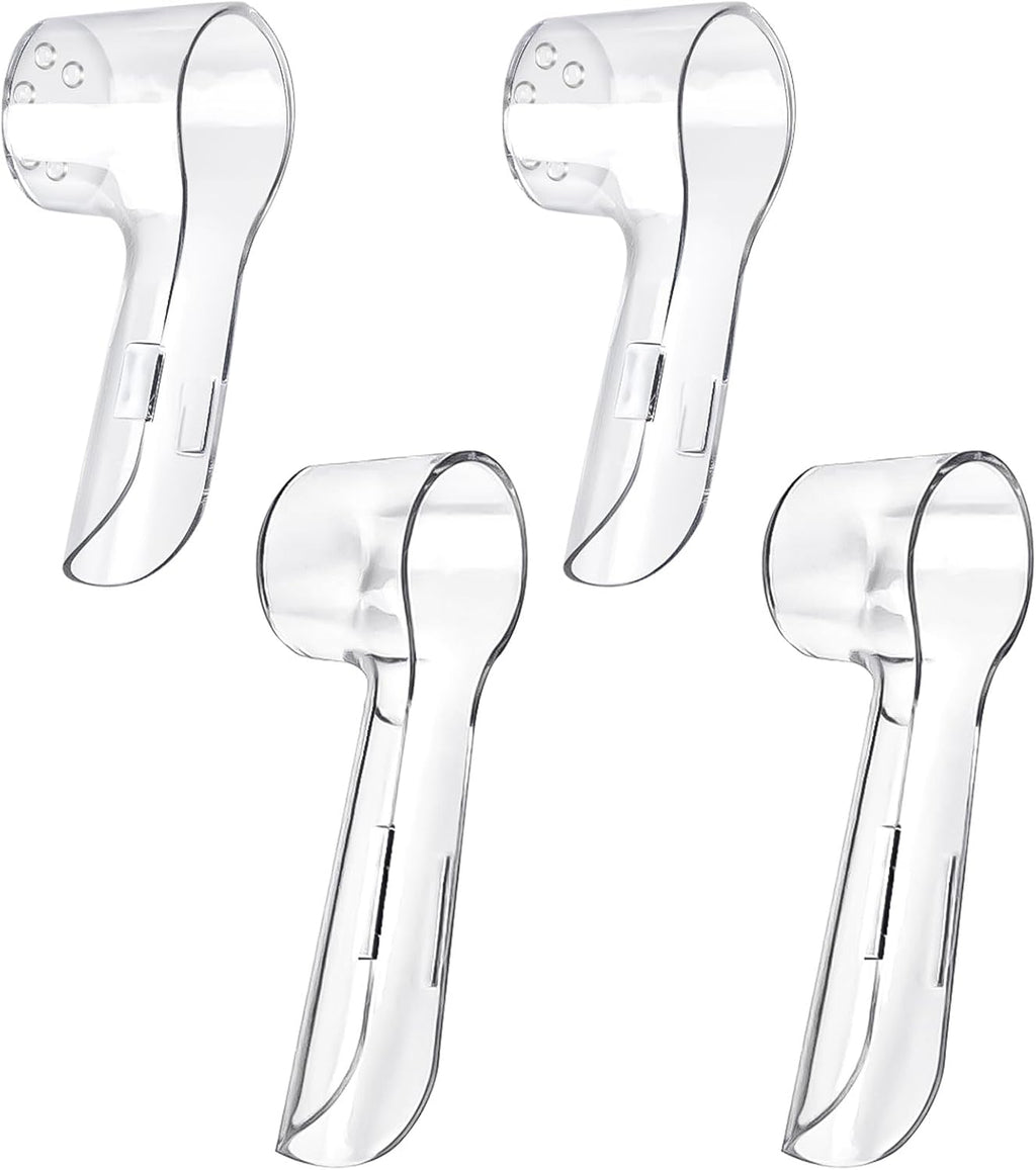 Fowecelt 4 Pack Toothbrush Cover Caps Compatible with Oral B Replacement Heads for Protecting Oral B Brush Heads Electric Toothbrush Portable Travel Brush Heads Caps Convenience for Travel Use