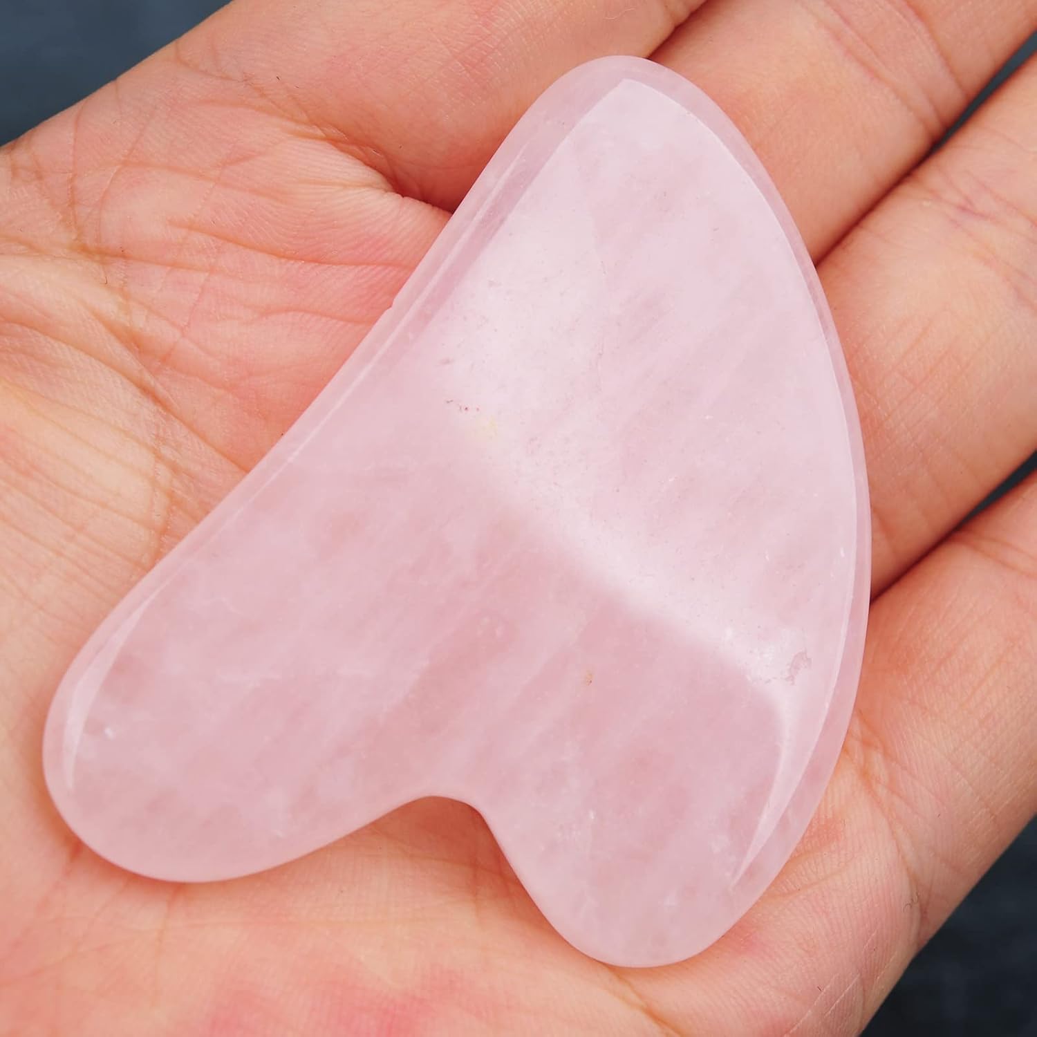 HOTACE Natural Rose Quartz Facial Jade Guasha Massager Face Guache Scraper Neck Body Relaxation Slimming Gua Sha Board Beauty Thin Lift Skin Care Tools-Pink