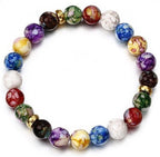 Healing Crystals Bracelet Handmade Natural Gemstones Beads Elastic Natural Stone Yoga Beads Bracelet Heart-Shaped, Modern Artisanal Beaded Unisex 7.6 inches Turquoise