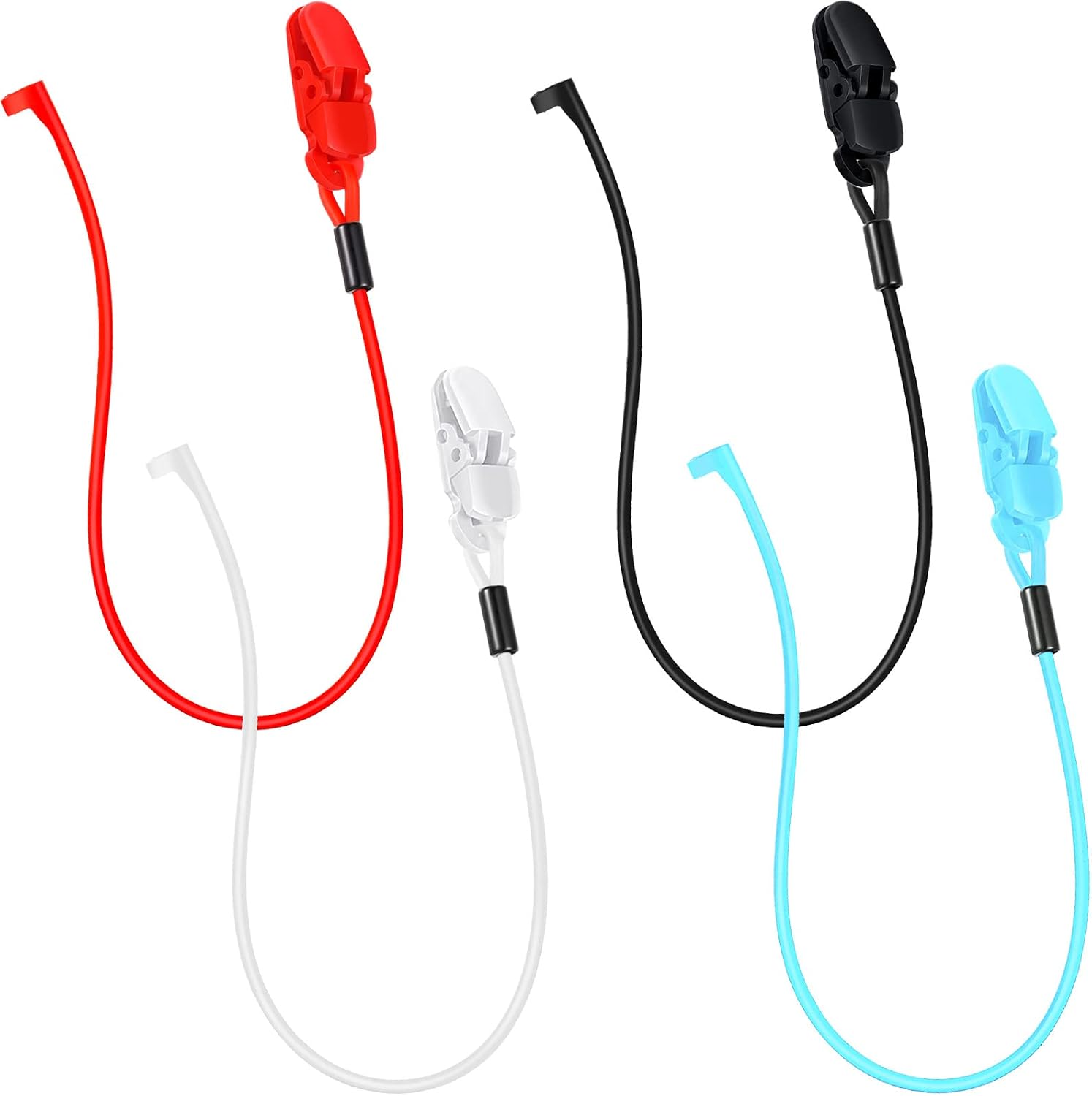 BBTO 4 Pcs Hearing Aid Clips Adjustable Lanyard Holder Anti-loss Portable Protector Rope for Seniors Adults(Single-ear Style)