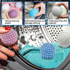 Laundry Balls, 4Pcs PVC Laundry Scrubbing Balls for Washing Machine, 2.5In Reusable Washer Laundry Dryer Balls for Reducing Clothing Wrinkles, Better Clean (4)