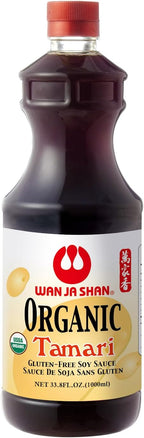 Wan Ja Shan Organic Gluten Free Soy Sauce - Tamari Sauce. 1 Liter (33.8oz) (1 Liter)