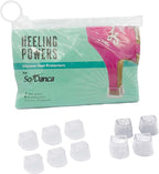 SoDanca Silicone Heel Protectors for Ballroom Shoes, 3 Clear Pairs, 2 Sparkle Pairs, Compatible with SoDanca Ballroom Shoes Only