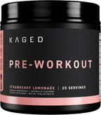 Kaged Original Pre Workout Powder | Strawberry Lemonade | Pre Formulated with Creatine, Beta Alanine, Pure Caffeine | 20 Servings