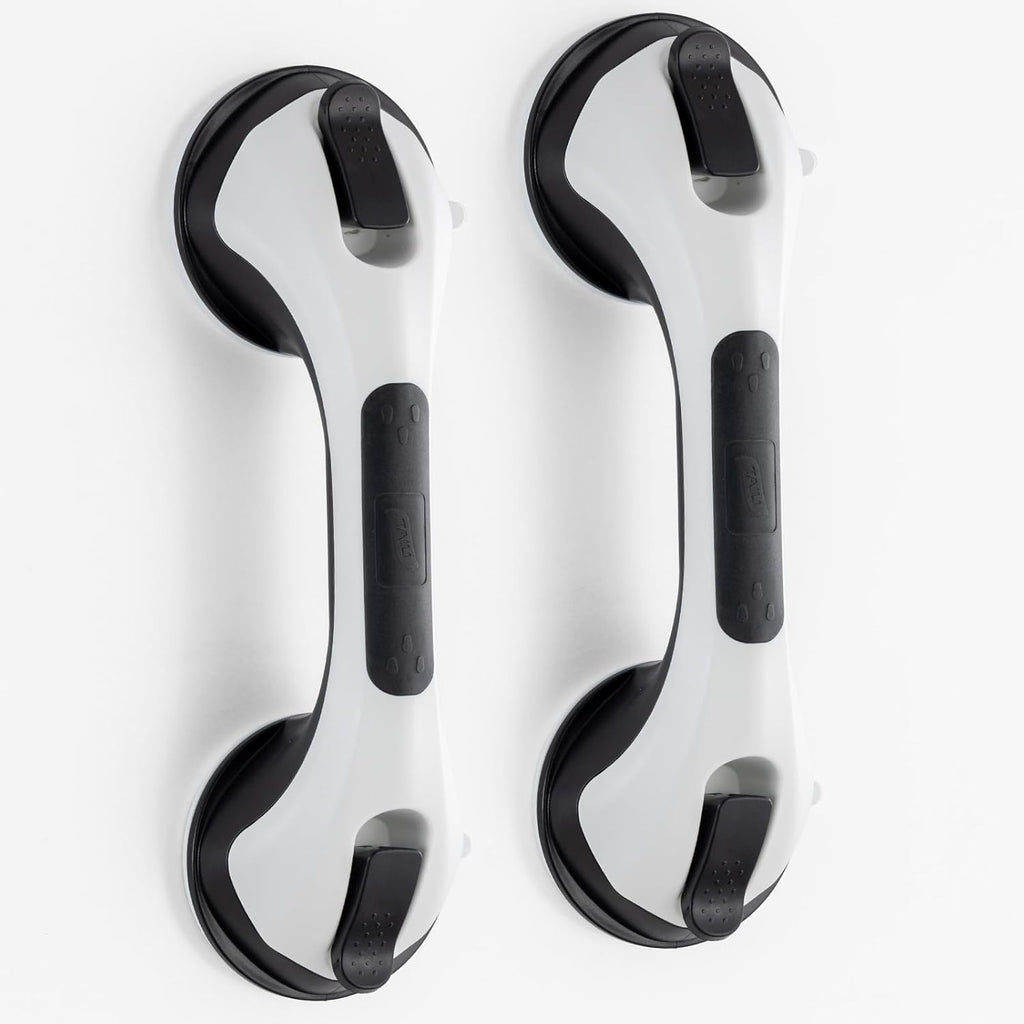 TAILI Grab Bars for Shower Glow in The Dark, 2 Pack 12.2 in Grab Bars for Bathtubs and Showers,Safety Grip,Shower Handle Shower Rail for Seniors and Elderly Removable No Drilling Waterproof Black