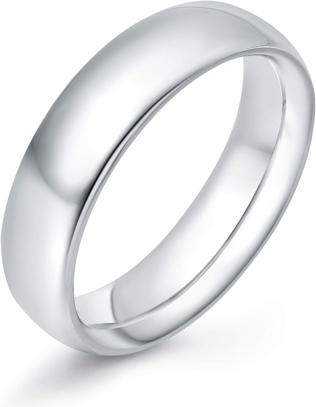 KAZITSAN 2mm 4mm 6mm Stainless Steel Rings for Women Men High Polish Plain Dome Silver/Gold/Rose Gold Wedding Band Comfort Fit