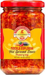 TUTTOCALABRIA Hot Spread Sauce, Miscela Esplosiva, 10 OZ (285g), Minced Calabrian Chili & Giardiniera Vegetables