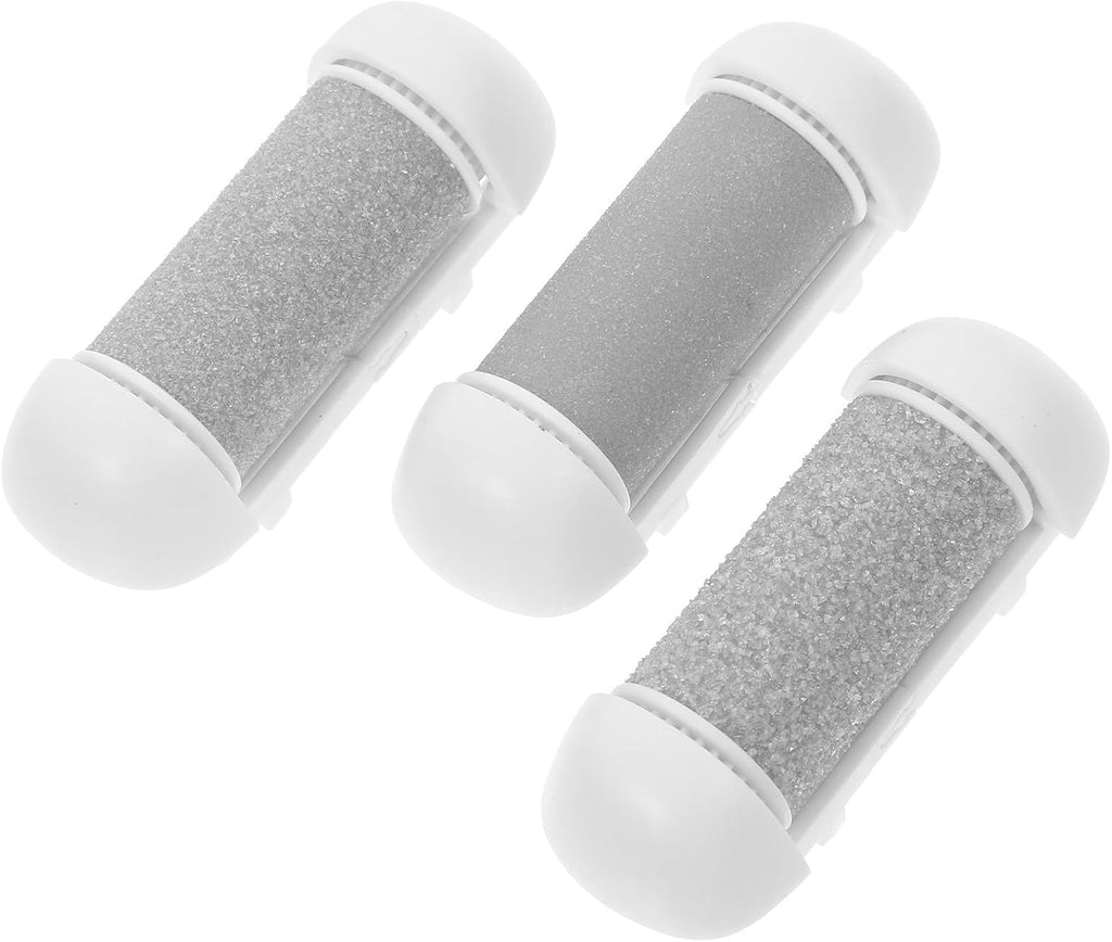 FRCOLOR 3pcs Replacement Roller Refill Heads for Electric Foot Callus Remover Coarse Grinding Wheels Foot File Refill Rollers for Pedicure
