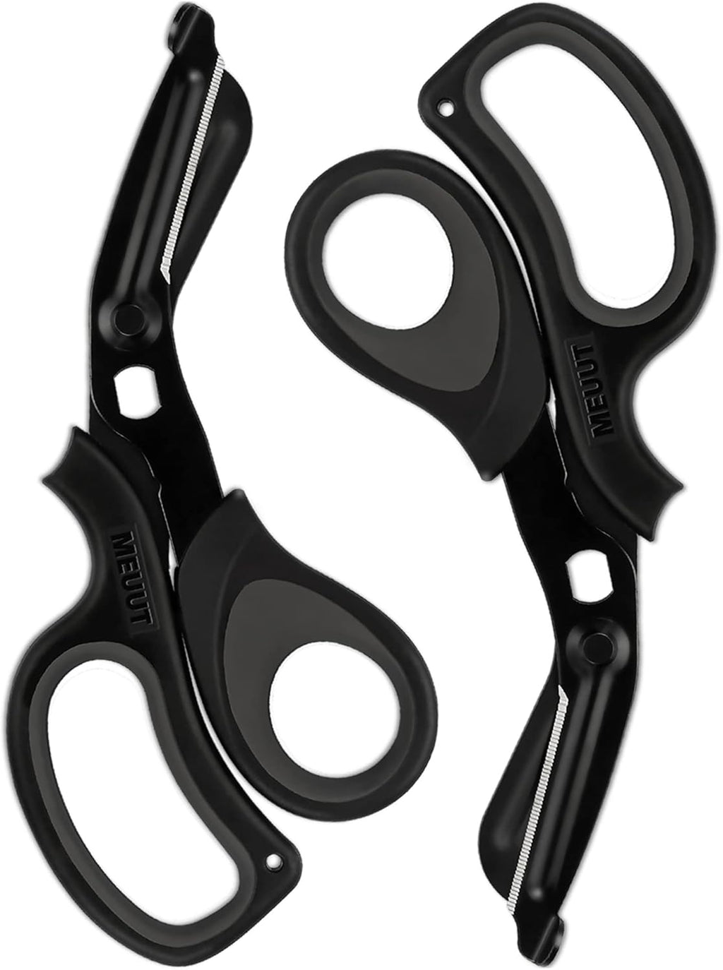 MEUUT 2 Pack Medical Scissors Trauma Shears for Left and Right Hand -Patented Bandage Scissors All Purpose with Non-Stick Blades, Surgical Grade Shears Stainless Steel EMT Scissors for Nurses EMT