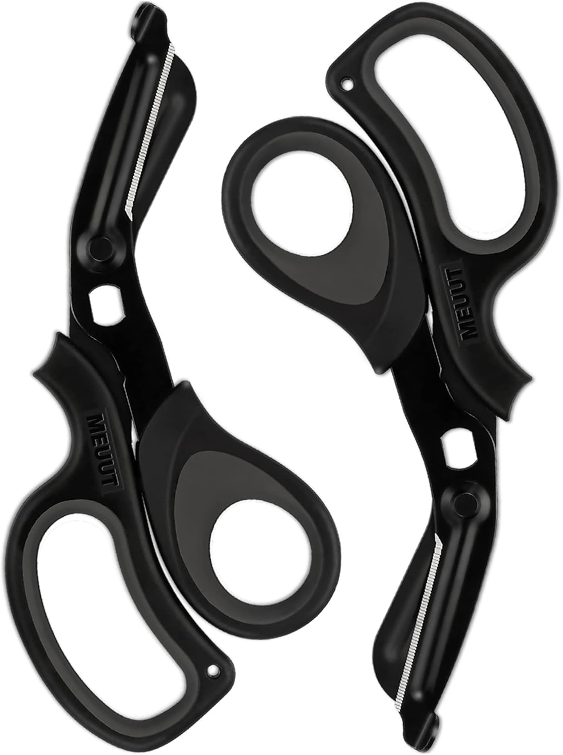 MEUUT 2 Pack Medical Scissors Trauma Shears for Left and Right Hand -Patented Bandage Scissors All Purpose with Non-Stick Blades, Surgical Grade Shears Stainless Steel EMT Scissors for Nurses EMT