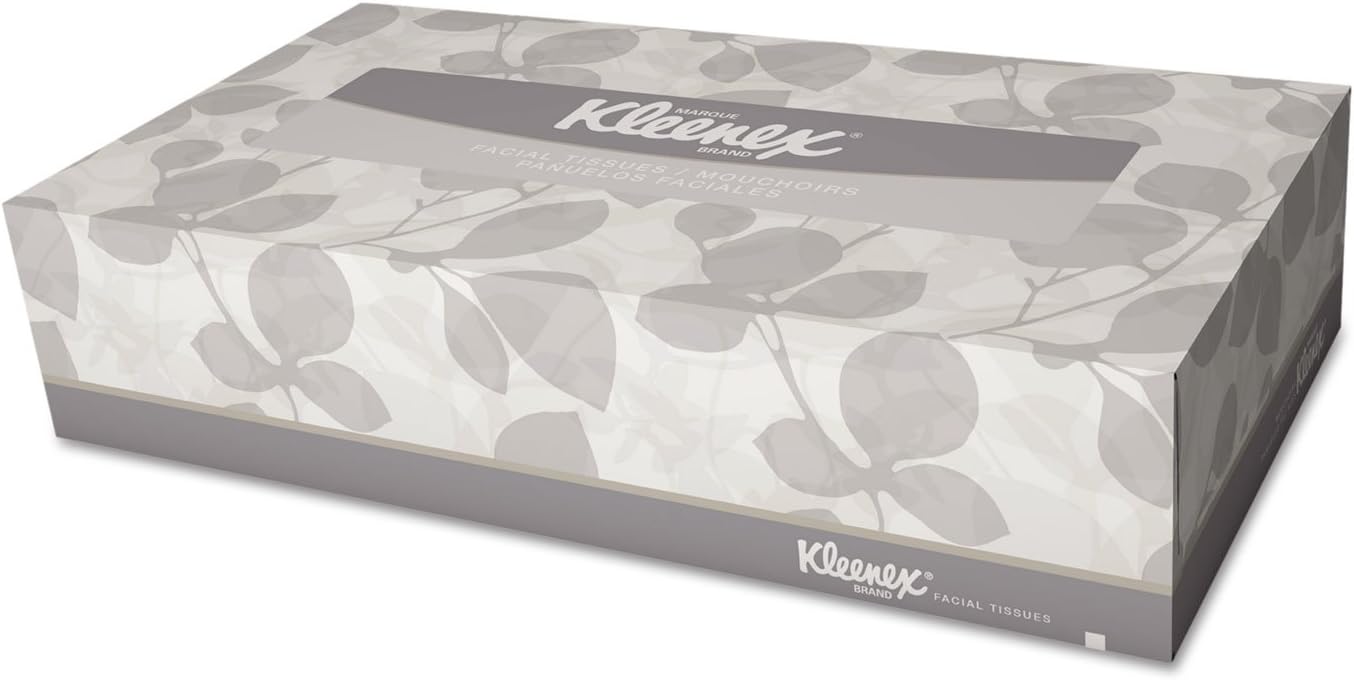 White Facial Tissue, 2-Ply, White, Pop-Up Box, 100 Sheets/Box