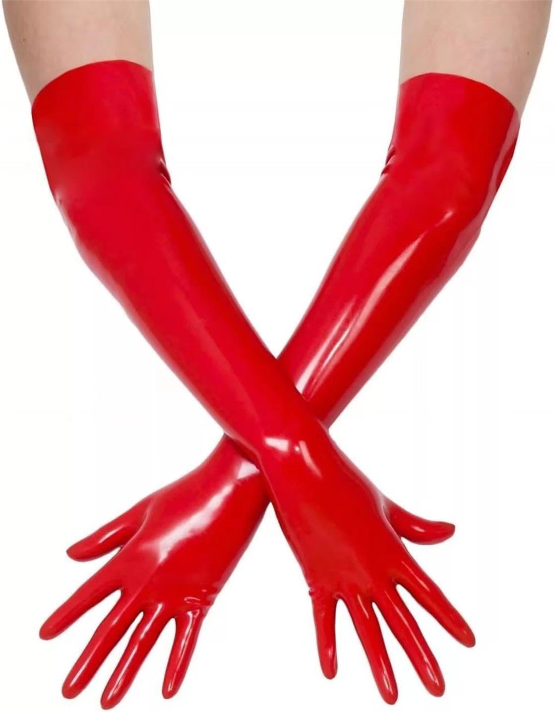Latex Gloves Rubber Long Gloves Latex Clothing Accessories,Natural Latex One-time Molding Unisex