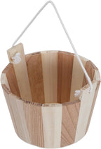 Russian Sauna Accessories, Wooden Salt Bucket, Natural Water Pail, Foot Soak Basin, Spa Hot Tubs for Steam Rooms Bathhouses Bath Broom Steamer