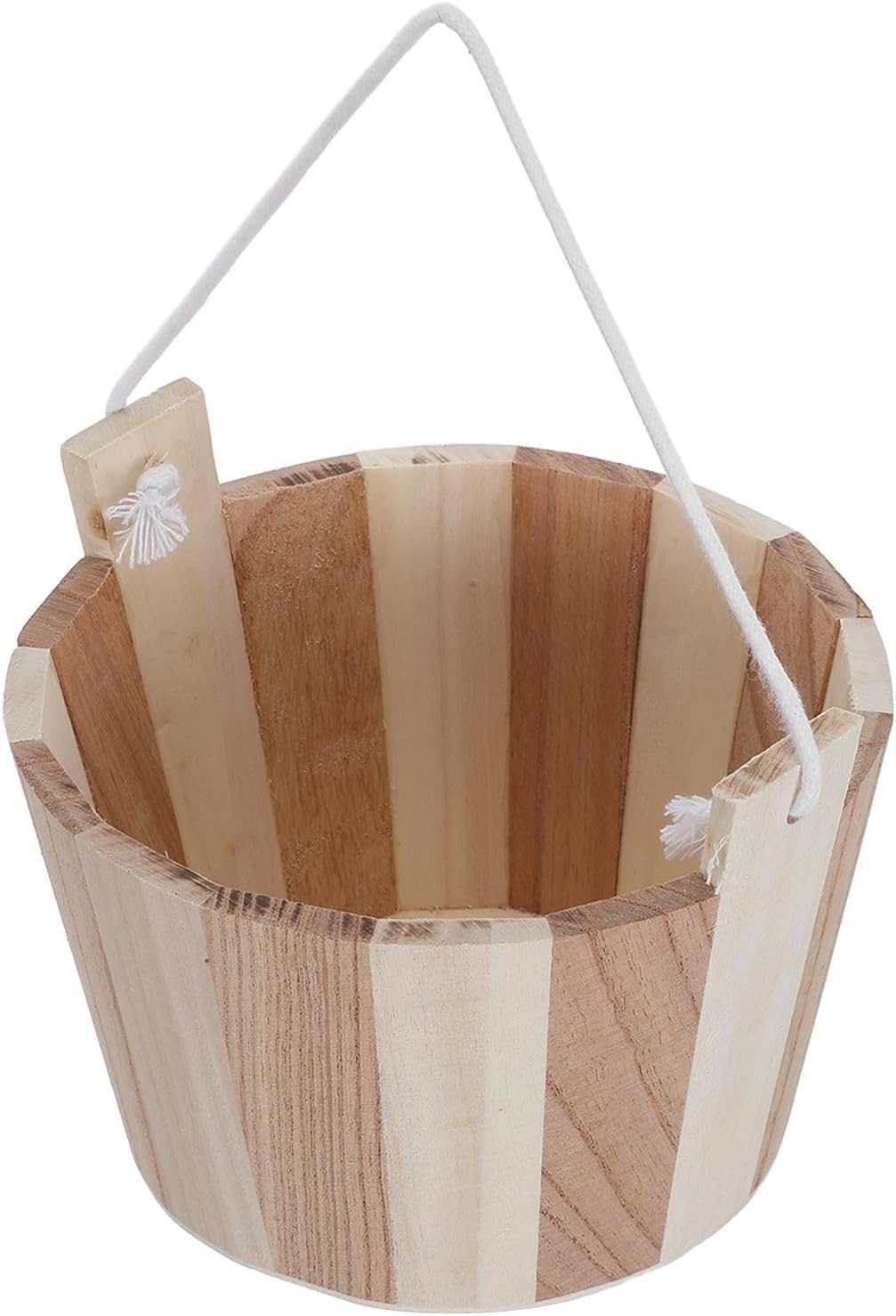 Russian Sauna Accessories, Wooden Salt Bucket, Natural Water Pail, Foot Soak Basin, Spa Hot Tubs for Steam Rooms Bathhouses Bath Broom Steamer