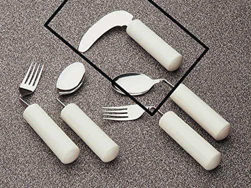 Homecraft Queens Angled Cutlery, Grip Knife with Rocker Knife Motion, Lightweight Ergonomic Adaptive Knife, Easy-to-Grip Handles for Limited or Weak Grasp, Grip Knife for Independent Eating
