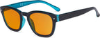 Eyekepper Blue Light Blocking Reading Glasses with Orange Tinted Filter Lens for Sleeping - Anti Blue Ray Computer Readers - Black-Blue +1.75