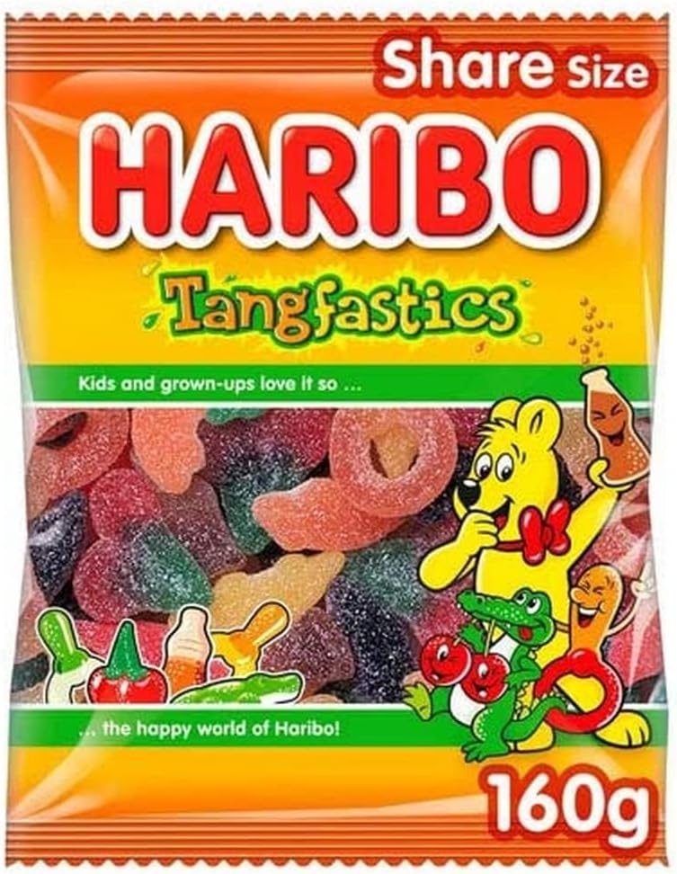 Haribo Tangfastics Share size | 160g (5.64 Ounce) | Pack of 12