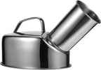 EXCEART Stainless Steel Urinary Pot for Men with Handle - Portable Urinal Bottle 10 Inch Rustproof Male Urinal for Camping Elderly Care Emergency Use