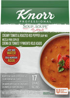 Knorr Professional Soup du Jour Creamy Tomato and Roasted Red Pepper Soup Mix No added MSG, 0g Trans Fat per Serving, Just Add Water (Pack of 4)