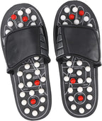 FRCOLOR Rotating Tai Chi Gossip Foot Massager Shoes Plantar Relief Magnetic Reflexology Slippers